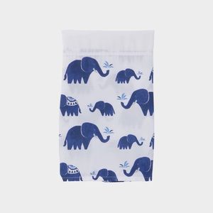 Little Unicorn Percale Blue Elephant Crib Skirt